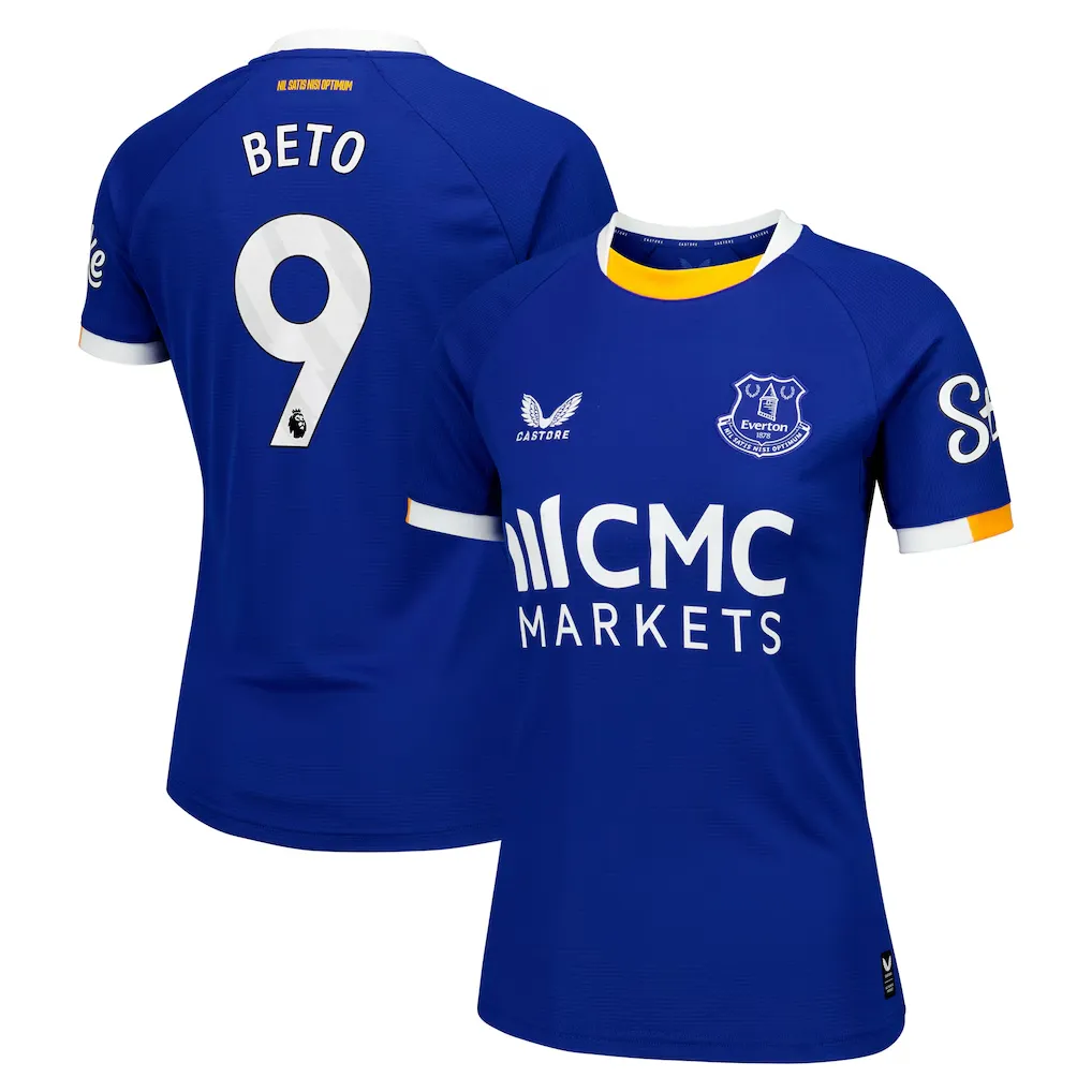 Everton Castore Home Replica Shirt 2026-27 - Womens With Beto 9 printing