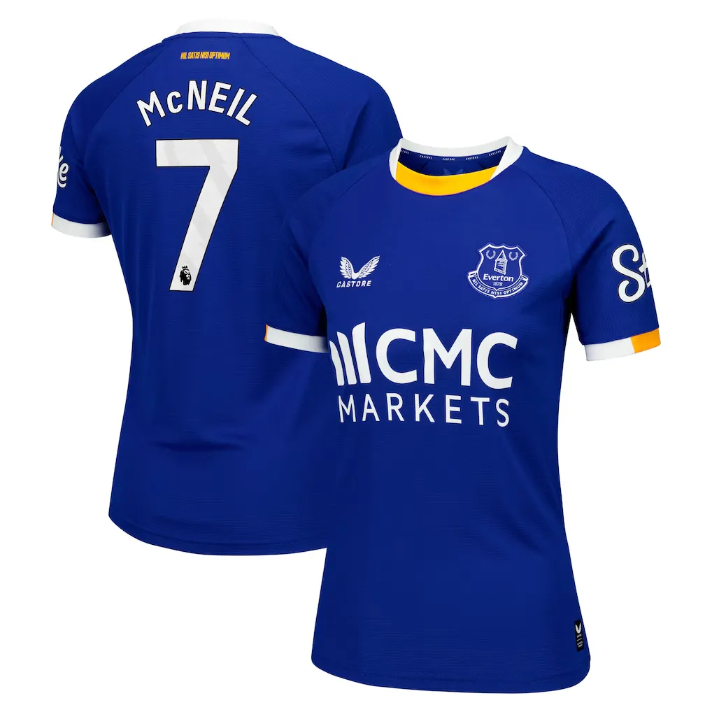 Everton Castore Home Replica Shirt 2026-27 - Womens With McNeil 7 printing
