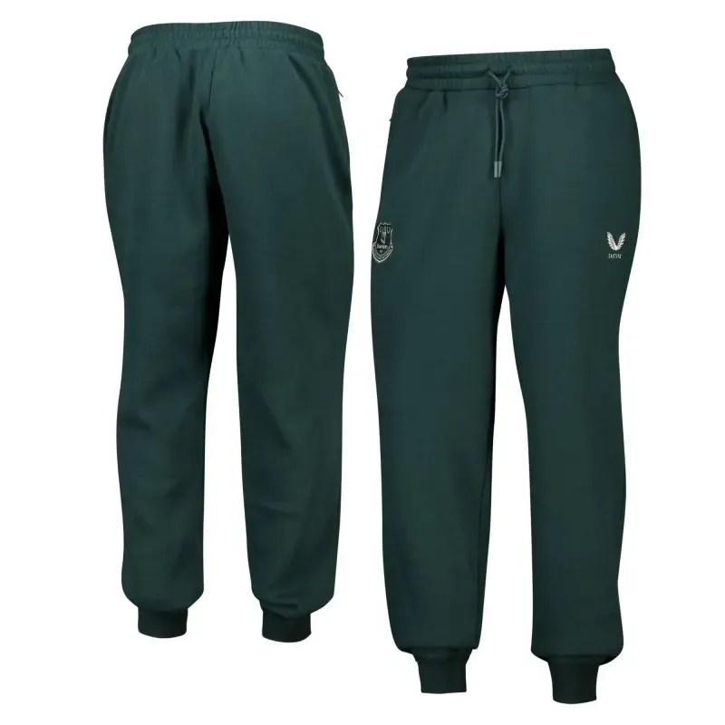 Everton Castore Players Off Pitch Fleece Pants - Dark Green